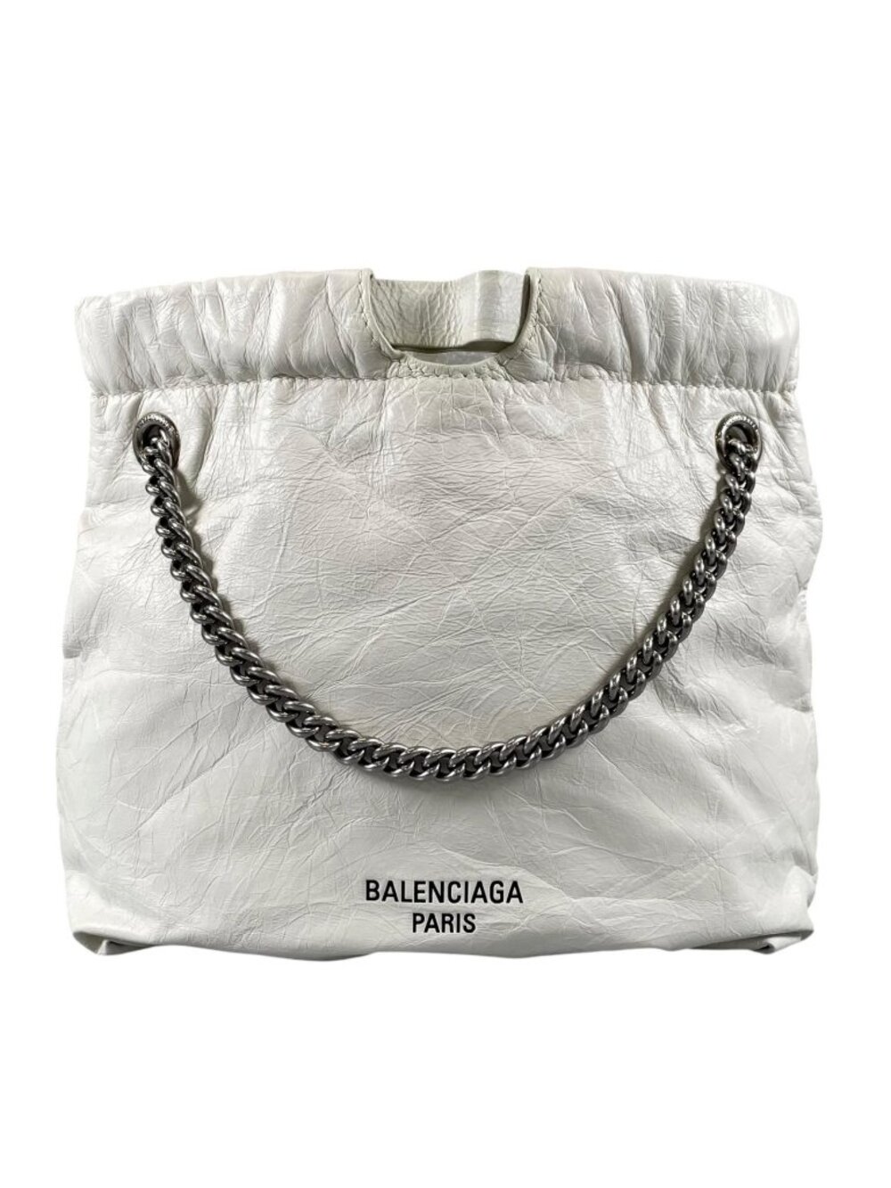 Balenciaga Crush XS Handbag Patent White
